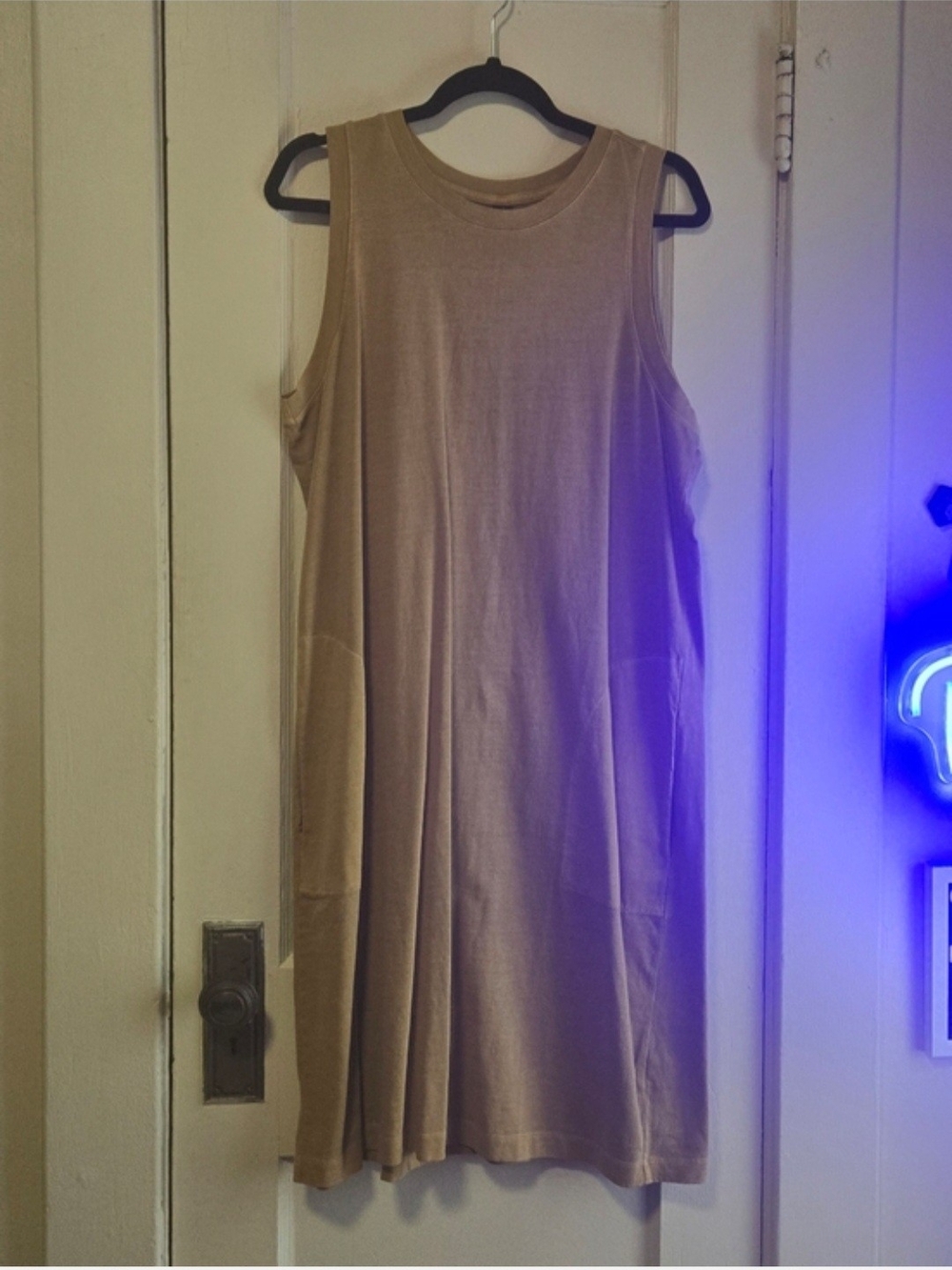 Old Navy Taupe Sleeveless A-Line Dress